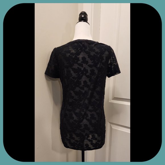 DEX || Beautiful Slightly-Transparent Black Top (SIZE M) - Picture 4 of 6